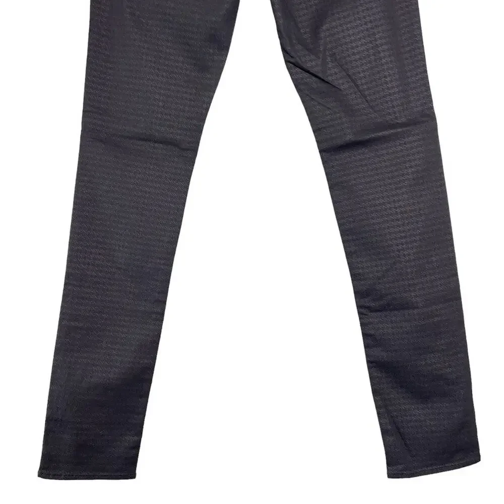 Mavi Gold Alexa Skinny Jeans Mid Rise 27x33 Black Houndstooth Pattern Denim NEW